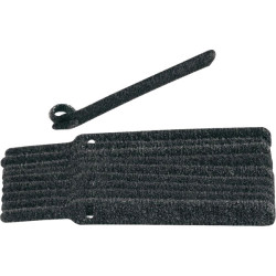 Fastech 800-330C Hook and Loop Cable Connectors 110mm x 11mm Black (10 pcs)