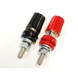 gniazdo banan zacisk laboratoryjny 40A czerwony