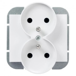 Gniazdo podwójne p/t 2x2P+Z Onyx, 16A, 250V, PT-6OR, biały,OR-OE-7506/W
