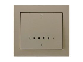 KIER Wyłącznik 2-biegunowy z podświetleniem pomarańczowym beżowy ŁP-11WS/01 OSPEL