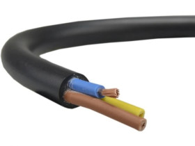 Przewód prądowy H03VV-F / OMY 300V 3x0,5 czarny linka Elektrokabel /100m/