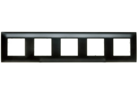 DANTE Ramka pięciokrotna tworzywo lakierowane CZARNY 450985