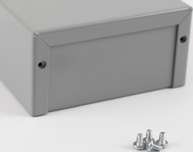 Steel/aluminum enclosure, (L x W x H) 102 x 102 x 51 mm, gray (RAL 7046), IP32, 1412J