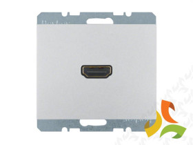 BERKER K.5 Gniazdo HDMI multimedialne z przyłączem 90° aluminium 3315437003 HAGER