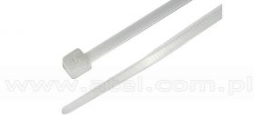 Opaski kablowe, 2,5x100mm, kolor naturalny, 100szt