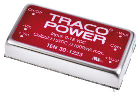 Przetwornica DC-DC, 30W, Uwe 9 → 18 V DC, Uwy ±15V dc, Iwy ±1A, TRACOPOWER
