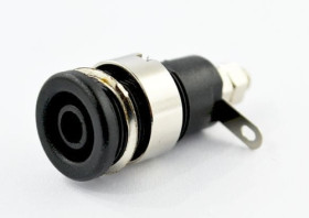 24.301.2 gniazdo bananowe bezpieczne czarne 4mm, 32A / 1000V