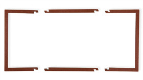 Ramka Wypełniająca Podwójna Serii Deco Brązowy Metalik 9Drw-2