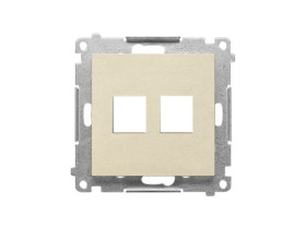 SIMON 55 Pokrywa gniazd teleinformatycznych na Keystone płaska podwójna szampański mat TKP2.01/144 KONTAKT SIMON