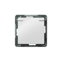 Gniazdo pojedyncze z/u i klapką IP44 GPH-1YZ/m/00/w białe IMPRESJA Ospel