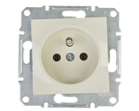 ASFORA Gniazdo pojedyncze z/u bez ramki kremowe EPH2800723