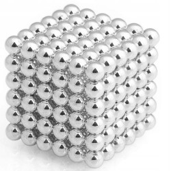 Neocube srebrne 5mm, opakowanie 216 szt kulki magnetyczne