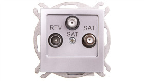 As Gniazdo Antenowe Rtv-Sat-Sat Srebro Gpa-G2s/M/18