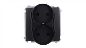 Simon Basic Gniazdo Wtyczkowe Podwójne Bez Uziemienia (Moduł),16A, 250V,...