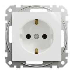 Gniazdo schuko, białe, Sedna Design i Elements SDD111025