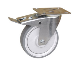 Koło samonastawne średnica kabla 100mm Płyta Guitel Hervieu 150kg wysokość całkowita 100mm