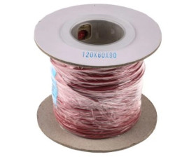 Przewód jednożyłowy linkowy, UL 3239, 0,33 mm², 17/0,16 mm, 22 AWG, XLPE, 6 kV DC, Czerwony, dł. 100m, RS PRO