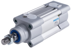 Siłownik pneumatyczny z tłoczyskiem skok: 20mm Festo Ø 40mm dwustronnego działania Action 181.9mm z amortyzacją