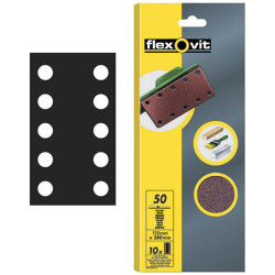 Flexovit 63642526498 1/2 Sanding Sheets 115 x 280mm Perforated Coarse 50G