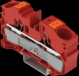2216-1203 2-wire feed-through terminal, with pusher 16 mm², red