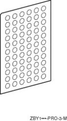 Zestaw 66 samoprzylepnych etykiet nie oznaczonych ZBY1101