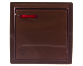 BIS Przycisk /światło/ z podświetleniem brązowy ŁN-5BS/24