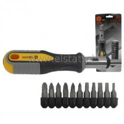 Wkrętak z grzechotką + 12 bitów, Vorel