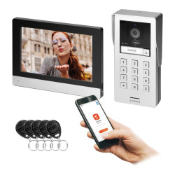 Wideodomofon 8" WiFi -APP ORNO/GAYD z szyfratorem, 2-przew. instalacja / OR-VID-MA-1080/B