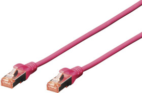 kabel LAN Digitus DK-1644-010/MG, 1 szt., RJ45, CAT 6, S/FTP, 1.00 m, czerwony