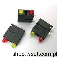 1882.YR LED 3mm Yellow/Red in Case THT MENTOR