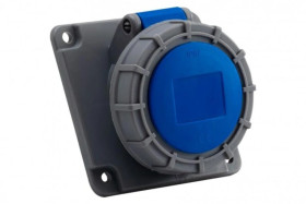 Gniazdo przemysłowe tablicowe skośne 16A 3p /FE/ IP67