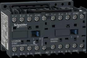 LC2K0601P7 Reversing contactor combination, TeSys K, 3-pin, 1 NC, 230 V