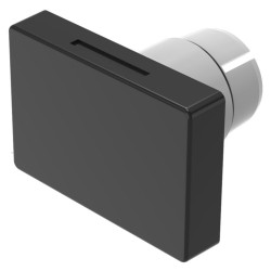 Soczewki do wskaźników, 22-901, Czarny, Prostokąt, długość: 25.5