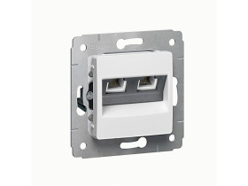 CARIVA Gniazdo 2xrj45 kat.6 utp białe 773642 LEGRAND