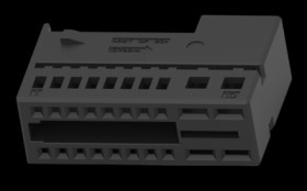 Socket, unequipped, 20 pole, straight, 2 rows, black, 1379914-1