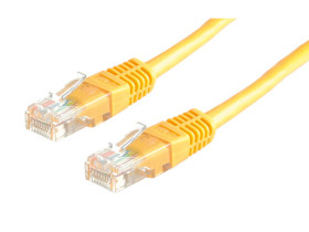 Kabel sieciowy LAN ethernet CAT 5e PatchCord 0.25m żółty
