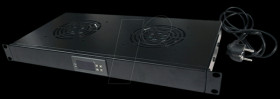 FAU02FB 19" fan tray with 2 fans, black, 1U