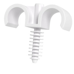 Uchwyt RING Ø 22-BIS do rur PESCHEL, PCV i CU - Kolor Biały (12 szt)