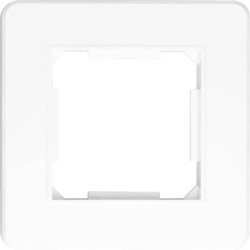 Ramka pojedyncza, plastikowa, biała, QUAD Electromalt, QAD1001W