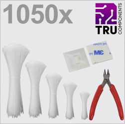 Opaska kablowa TRU COMPONENTS T24CA115 TC-13377616, PA, 1050 szt.