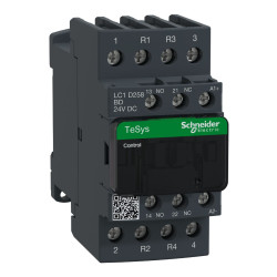 Stycznik 24 V dc Schneider Electric styki: 4 40 A 2NO + 2NC Montaż na szynie DIN Śruba LC1D258BD