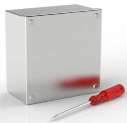 Obudowa do adaptacji, Stal nierdzewna 304 Satynowy 0 Knockouts 160mm x 160 mm x 85mm RS PRO