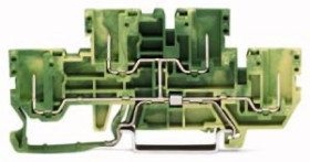 Złączka dwupiętrowa bazowa X-COM 4-pinowa PE żółto-zielona 870-157 /50szt./