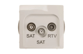 Simon Basic Gniazdo antenowe SAT/SAT/RTV końcowe białe BMZAR+SAT3.1-P2.01/11