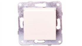 Karre Gniazdo Z Uziemieniem Z Klapką, Kolor Krem / 90963970