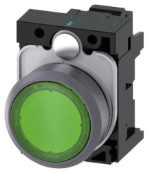 Lampka sygnalizacyjna zielona 22 mm LED AC/DC 24V 3SU1132-0AD40-3AA0