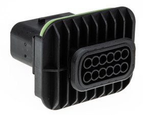 Złącze samochodowe 12-pinowe TE Connectivity 2-rzędowe Męski HDSCS Montaż na kołnierzu Połączenie zagniatane System