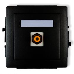 Mechanizm gniazda pojedynczego RCA (typu cinch - żółty, pozłacany)