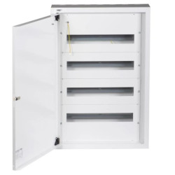 Rozdzielnica modułowa metalowa 4x18 natynkowa IP30 N+PE I klasa drzwi białe KP-DB-I-MS-418 biały 29325