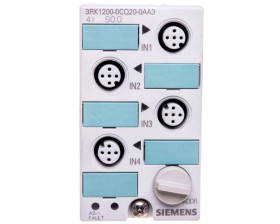 Moduł wejść cyfrowych 4we/4wy AS-INTERFACE IP67 3RK1200-0CQ20-0AA3